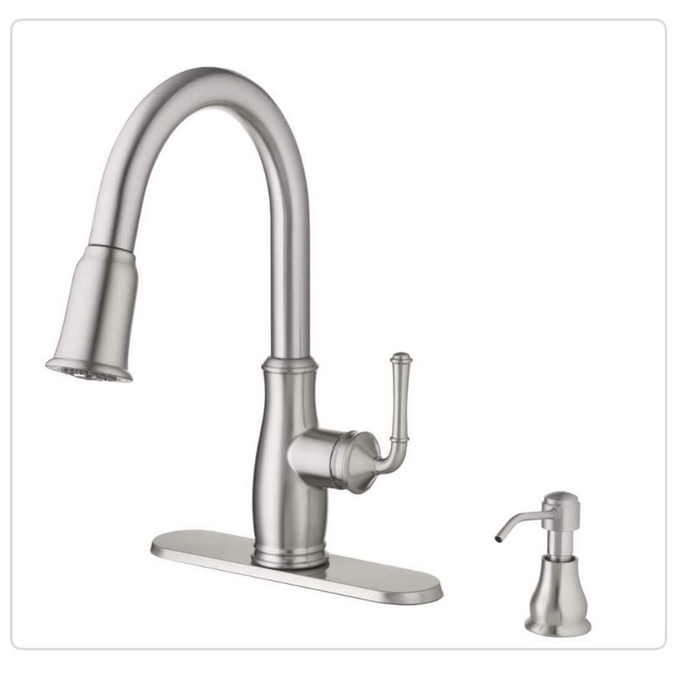 New Glacier Bay Kagan Single-Handle Pull-Down Kitchen Faucet with Soap Dispenser